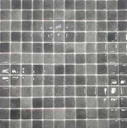Gidrostroy Стеклянная мозаика QN-019 Серая Глянцевая 31,7x31,7 (2,5х2,5) см