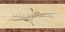 Casalgrande Padana Marte Palissandro Fascia Floreale B Levigato Бордюр 15х30 см