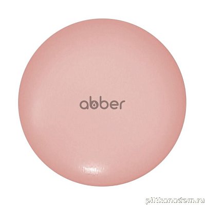 Накладка на слив для раковины Abber AC0014MP розовая матовая, керамика