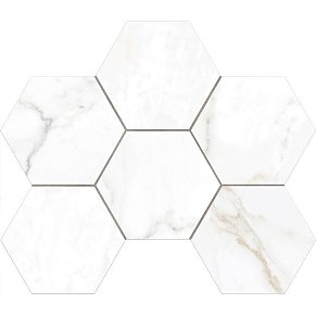 Estima Ideal ID01 White Белая Полированная Hexagon Мозаика 25х28,5 см