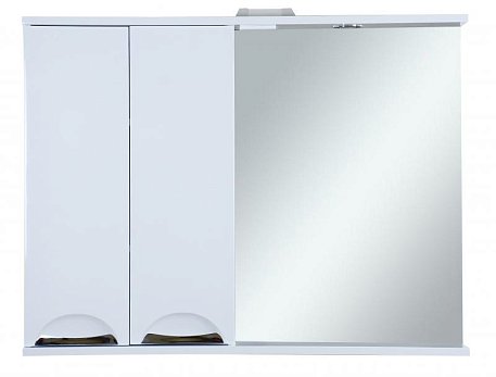 Зеркальный шкаф Misty Куба- 105 Зеркало-шкаф (свет) левый П-Куб-01105-011Л