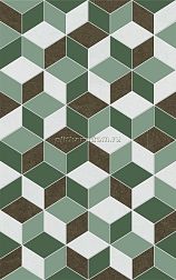 Unitile (Шахтинская плитка) Веста 02 Декор Зеленый 25х40 см