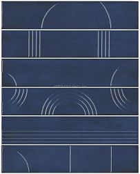 Kerama Marazzi Мажорель KMP3STA007RN6X Панно синий тёмный (из 6 частей 6х28,5) 36x28,5 см