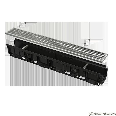 Alca Plast AVZ102-R103 Дренажный канал с пластиковой рамой и оцинкованной решеткой