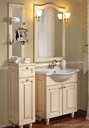 ЭкоМебель Royal Комплект мебели для ванных комнат Royal-3 Light1 (тумба с умывальником 80, зеркало в раме)
