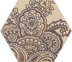 Paradyz Glitter Mood Blue B Heksagon Бежевый Матовый Декор 17,1x19,8 см