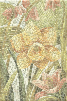 Керама Марацци Летний сад HGD-A144-880L Лилии Декор лаппатированный 20х30 см