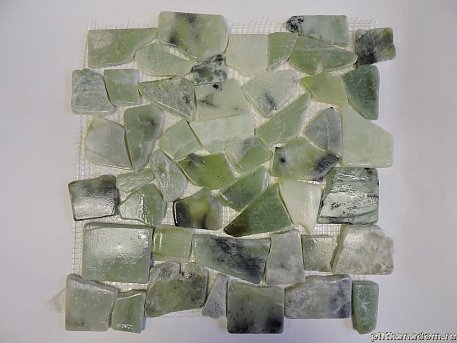 Sekitei Каменная мозаика MS-WB2 Мрамор зелёно-белый квадратный 32х32 см