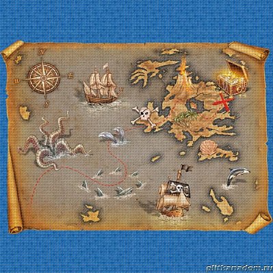Ezarri Панно Пиратская карта Панно 256х183