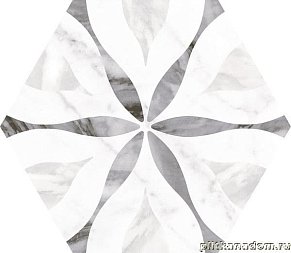 Equipe Bardiglio Hexagon Flower Напольная плитка 17,5x20