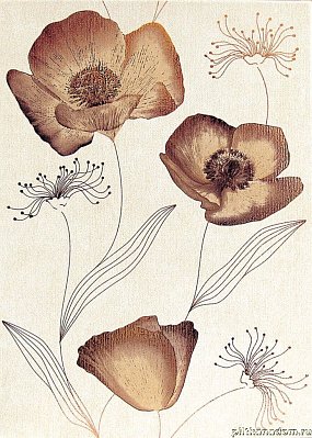 Azulindus & Marti Siena Floral Crema Декор 31,6x45