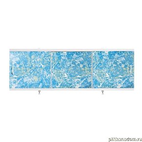Alavann Оптима Экран для ванн 1,7 м пластик светло-синий мрамор (7)