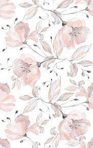 Creto Poluna Poppy Цветы Розовый Матовый Декор 25х40 см