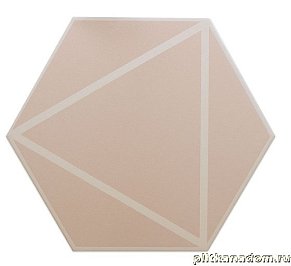 DNA tiles Fancy Lines Pink Розовый Матовый Керамогранит 20x23 см