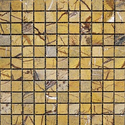 Bertini Mosaic Мозаика из мрамора Rain Forest Brown Мозаика 2,5х2,5 сетка 30,5х30,5