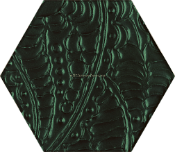 Paradyz Urban Colours Green Inserto Szklane Heksagon Декор 19,8х17,1 см