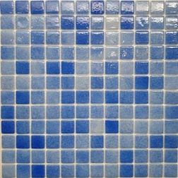 Gidrostroy Стеклянная мозаика QN-004 Синяя Глянцевая 2,5x2,5 31,7x31,7 см