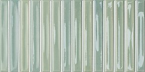 Wow Colour Notes Bars Kiwi Зеленая Глянцевая Настенная плитка 12,5x25 см