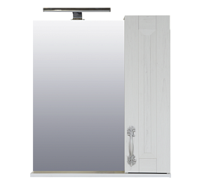 Зеркальный шкаф Misty Прайм - 60 Зеркало-шкаф белое (ДСП Сосна Андерсен) ПРАВ. П-Пра04060-0114ЗеП