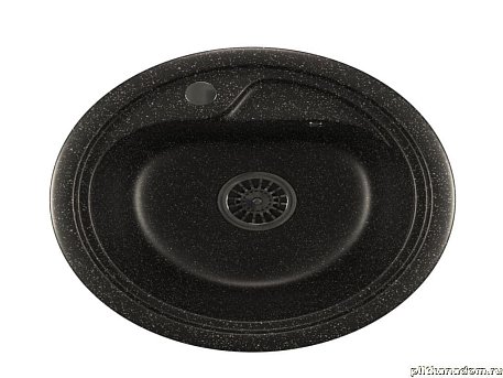 Mixline ML-GM10 (308) Кухонная мойка круглая 44, черная