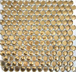 Caramelle Alchimia Tondi D Oro Желтая Глянцевая Мозаика 28,6х30,4 (R2,15 круглый чип) см