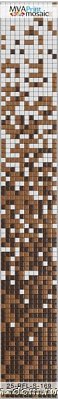 MVA-Mosaic 25RFL-S-169 Стеклянная мозаика растяжка 223х31,7 (2,5х2,5)