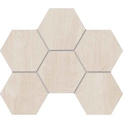 Estima Soft Wood SF01 Hexagon Nordic Белая Матовая Мозаика 25x28,5 см