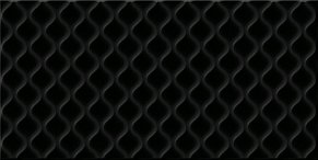 Cersanit Deco Рельеф черная Настенная плитка 29,8x59,8 см