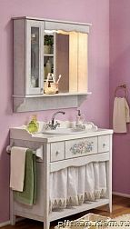ЭкоМебель Виолетта Комплект мебели для ванных комнат с росписью Prem3 (тумба-умывальник открытая 98)