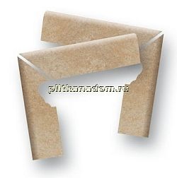 Stroeher Keraplatte Roccia 837 Marmos 9116 Плинтус ступени правый Длина стороны угла 29 см