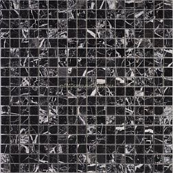 Premium Marble Чистые цвета Nero Marquina Polished Мозаика 1,5x1,5 29,7x29,7 см
