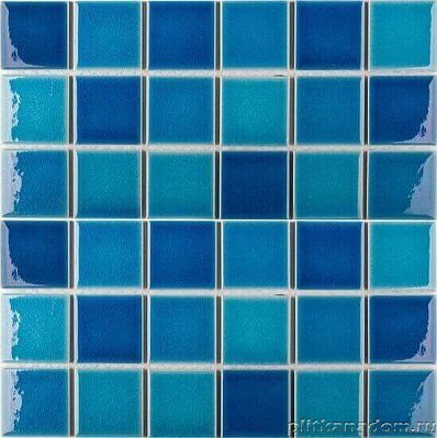 Starmosaic Homework Crackle Blue Mixed Glossy (LWWB84555) Синяя Глянцевая Мозаика 30,6х30,6 (4,8х4,8)