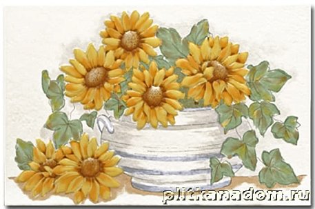 Jasba Famos Sunflowers Панно 31,2х20,7