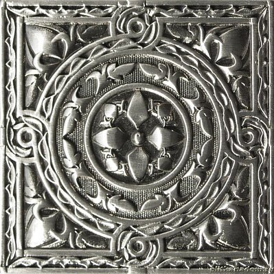 Absolut Keramika Metalic Plox Satined Black Silver 1396 Beni-Sano Вставка 6х6