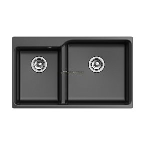Кухонная мойка Rivelato Axel 90D 2-чаш 860*510 антрацит (кварц).арт.X-90D антрацит