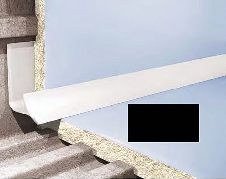 Cezar Профиль для плитки внутренний 7мм черный 0,7х250 см