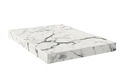 Coliseum Gres Имперо Марко Белая Угловая правая Шлифованная Ступень 33x45 см