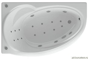 Акватек Бетта Акриловая ванная асимметричная левая 150х95