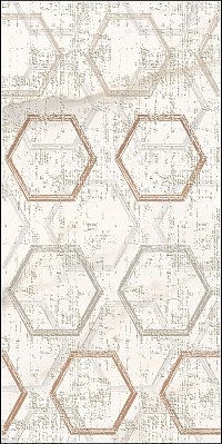 Azori Apulia Oro 589002003 Hexagone Декор 31,5х63 см