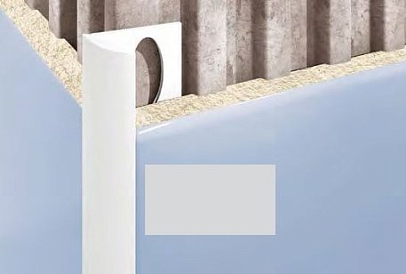 Cezar Профиль для плитки внешний 7мм светло-серый 0,7х250 см