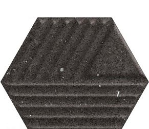 Paradyz Space Dust Nero Heksagon Struktura C Черная Матовая Настенная плитка 17,1x19,8 см