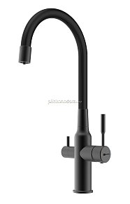 Lemark Expert LM5083BL-Black Смеситель для кухни c гибким изливом, с подключением к фильтру