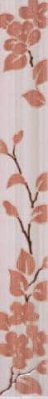 Нефрит Кензо Цветы терракотовый на светлом Бордюр 40х4,8