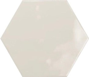 Ribesalbes Geometry Hex Creme Glossy Бежевая Глянцевая Настенная плитка 15х17,3 см