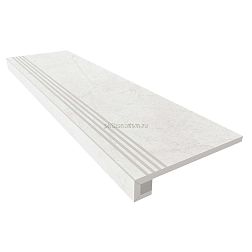Ametis Marmulla MA00 Ivory Бежевая Неполированная + Подступенок (14,5x120) Ступень 33х120 см