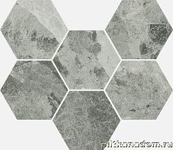 Italon Charme Extra Silver Гексагон Мозаика патинированная 25х29 см