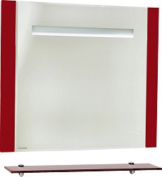 Bellezza Берта-90 Зеркало с полкой Красное (внутренняя подсветка)