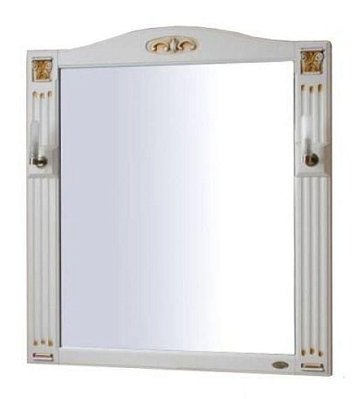 Зеркало Атолл Венеция 190 белый патина золото