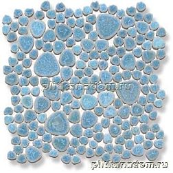 Giaretta Мозаика глазур. Морские камешки Blue Atoll на бумаге 26,6х26,6 см