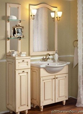 ЭкоМебель Royal Комплект мебели для ванных комнат Royal-3 Lux2 (тумба с умывальником 70, зеркало в раме)